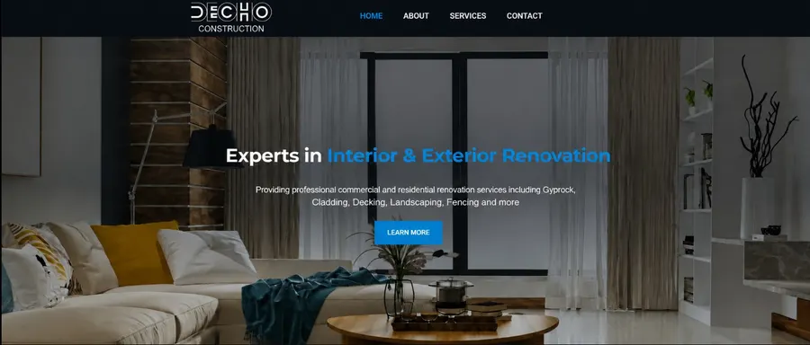 Decho Construction website