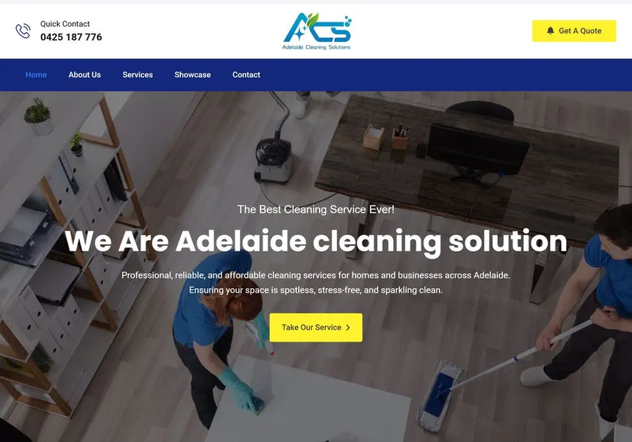 Adelaide Cleaning Solutions website