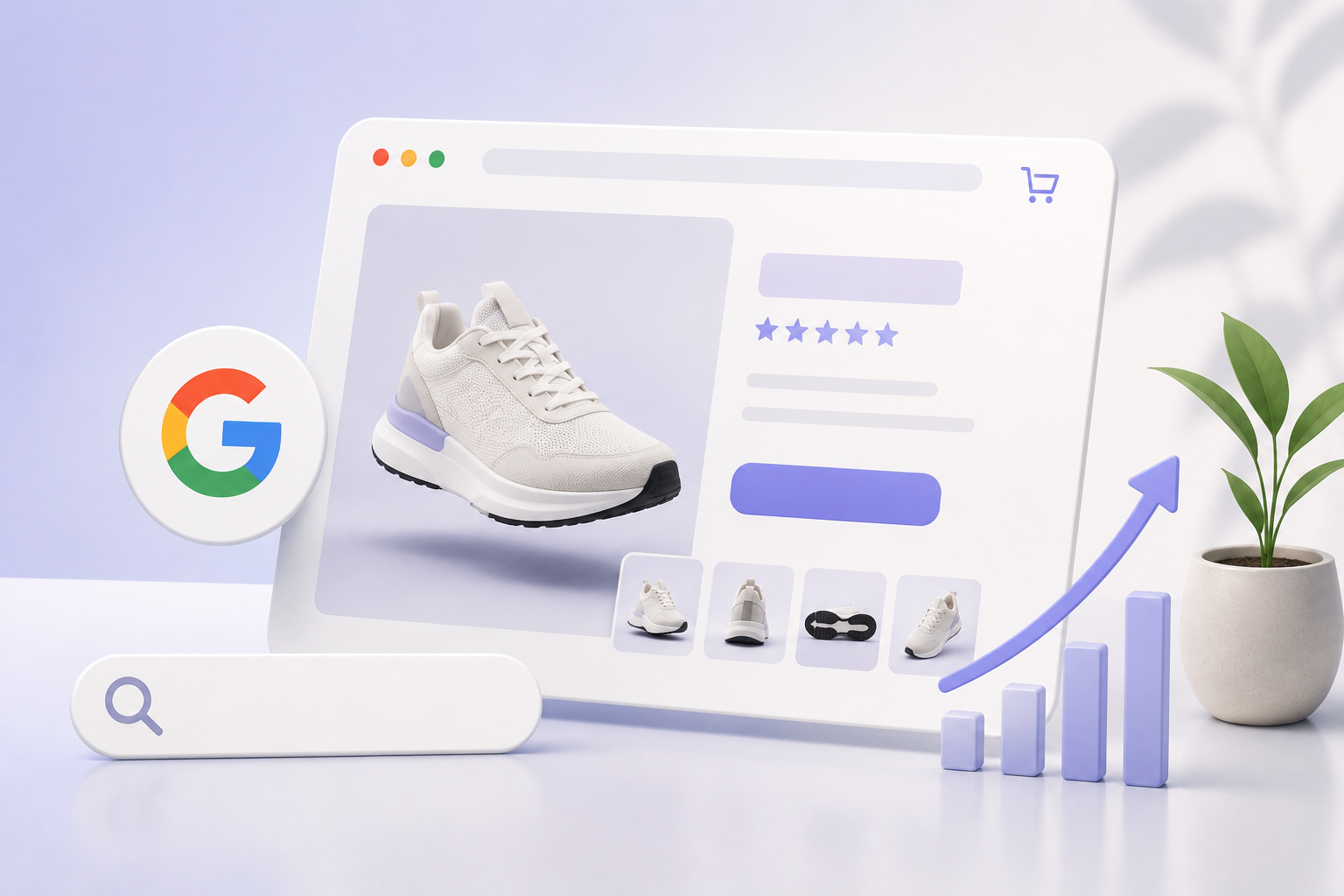 A checklist showing how to optimise a single product page for Google: titles, descriptions, variants, structured data, images and speed